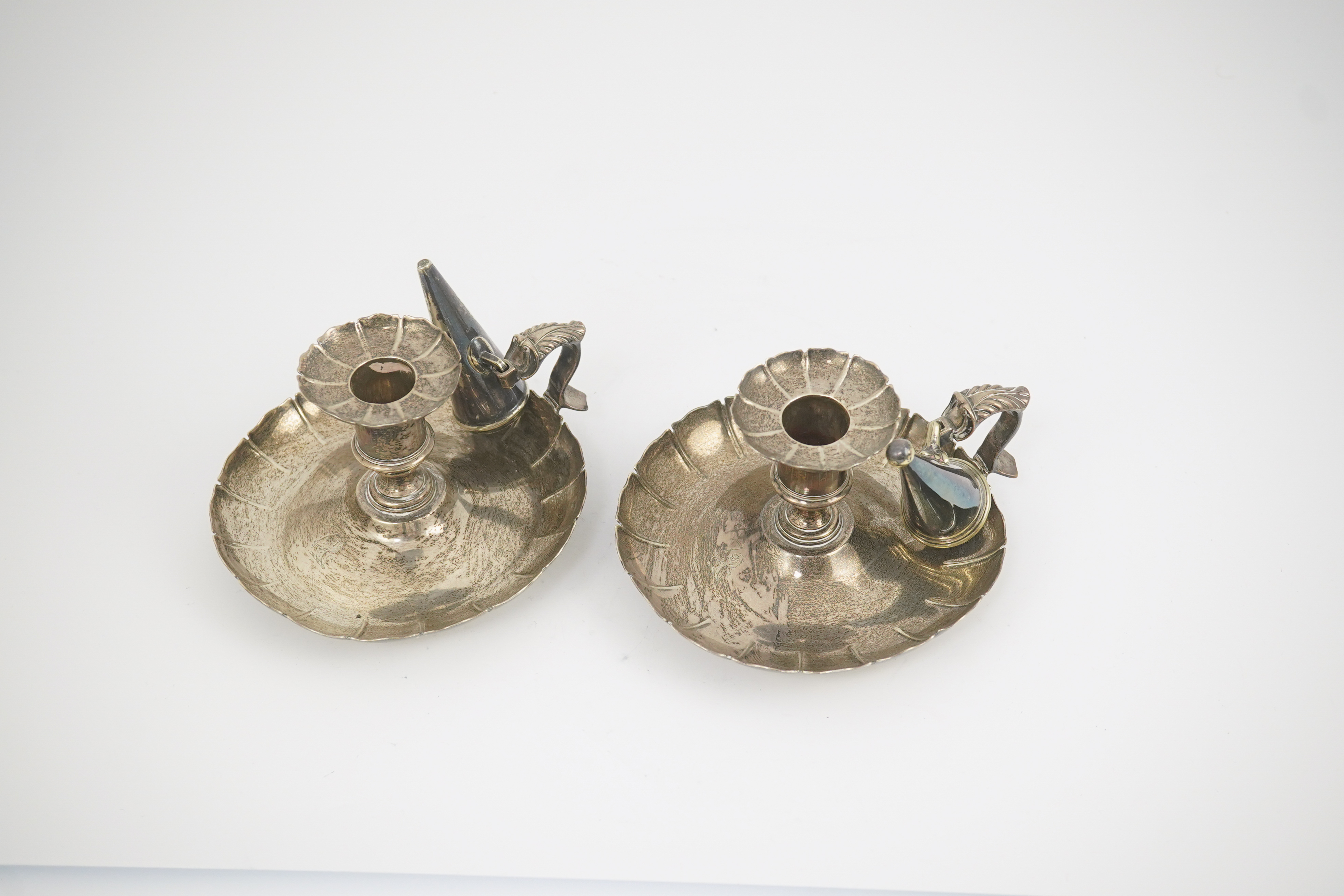 A pair of George IV silver chambersticks, by Richard Sibley I